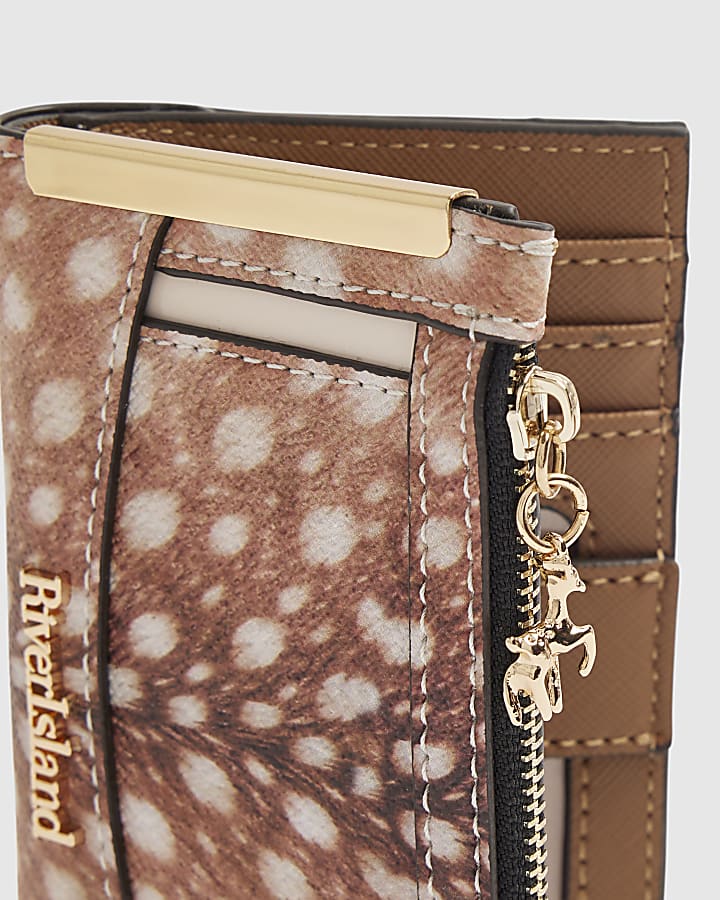 Brown Deer Print Purse
