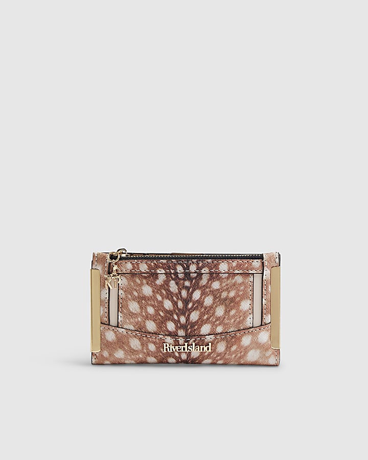 Brown Deer Print Purse
