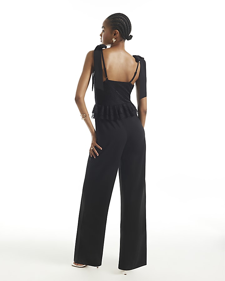 Black Lace Corset Jumpsuit