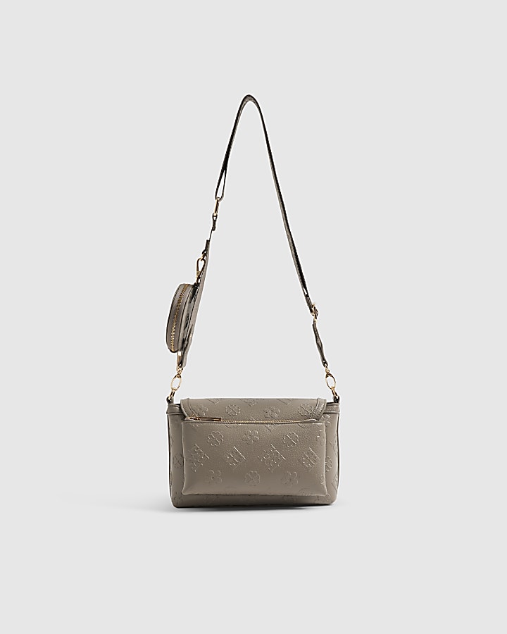 Grey Monogram Flap Front Compartment Bg