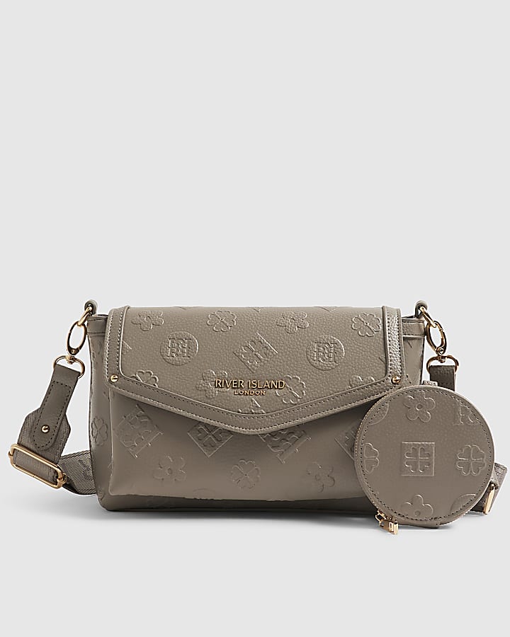 Grey Monogram Flap Front Compartment Bg