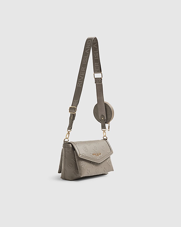 Grey Monogram Flap Front Compartment Bg