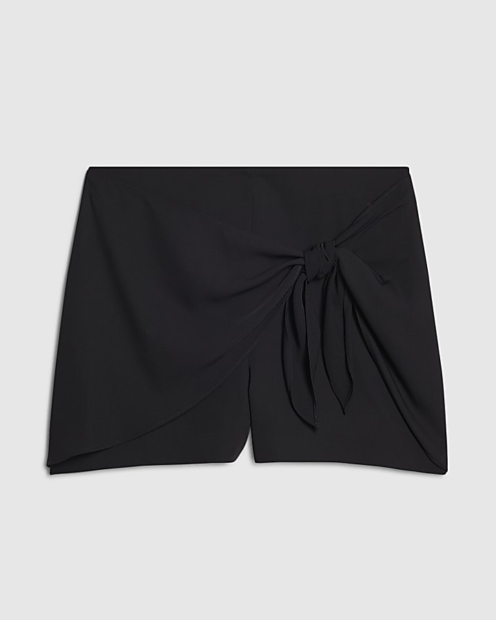 Black Tie Front Skort