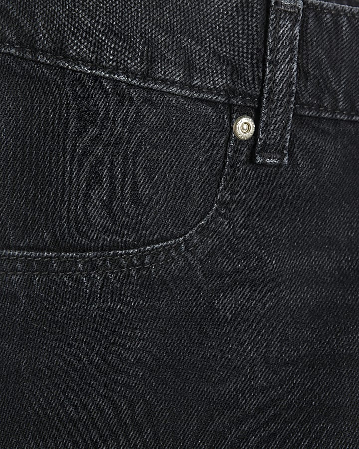 Black High Waisted Slim Leg Jeans