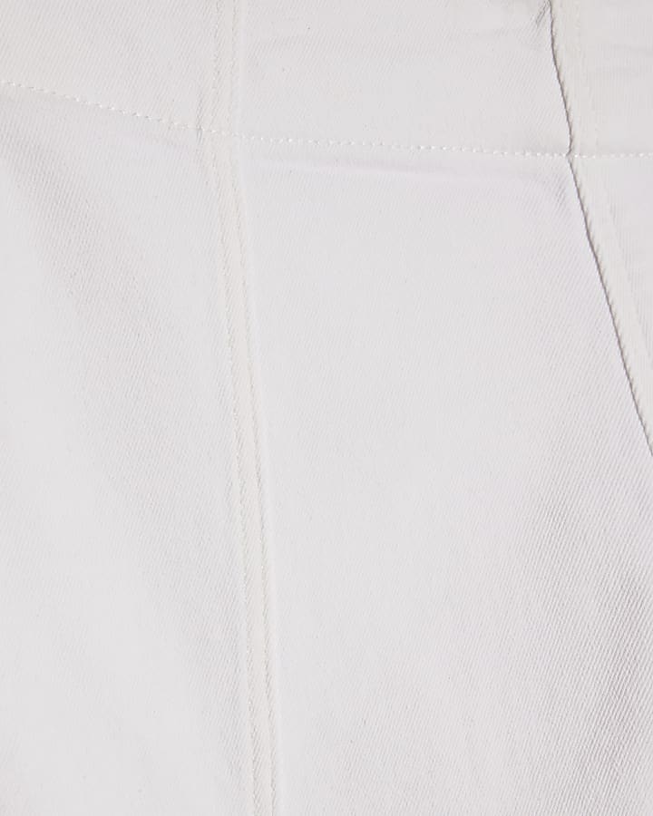 White Pull On Palazzo Jeans