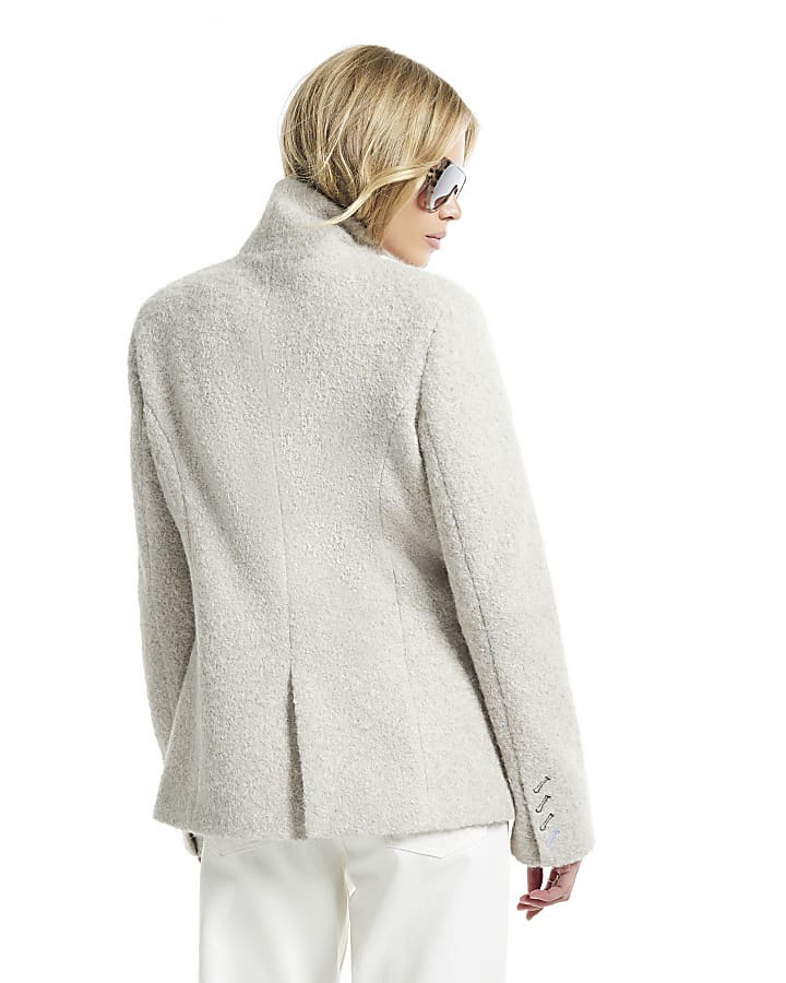 Grey High Break Blazer