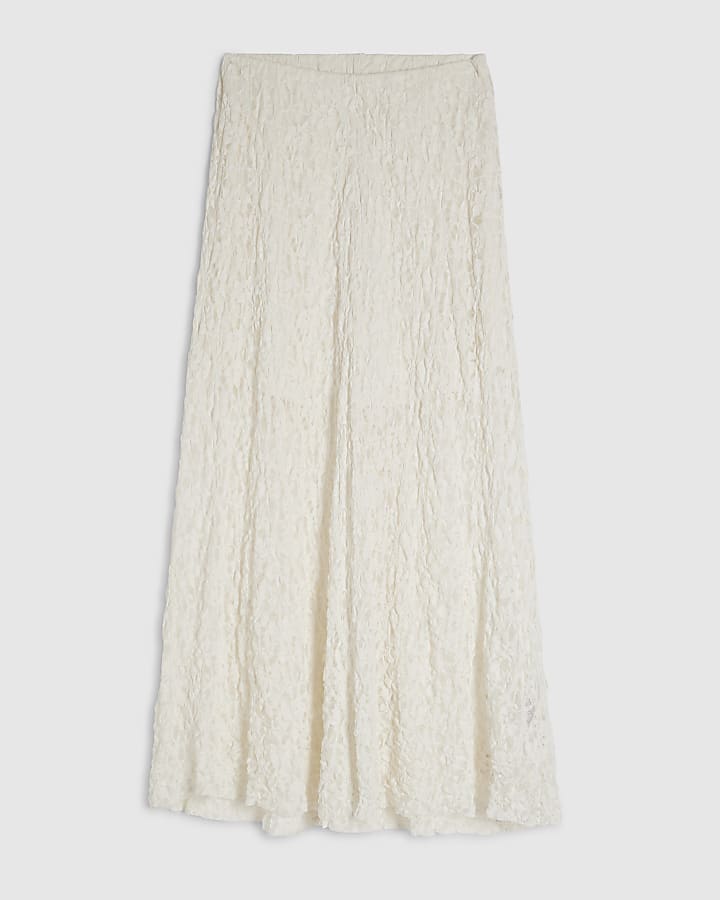 White Lace Maxi Skirt
