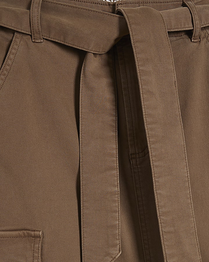 Beige Utility Pencil Skirt