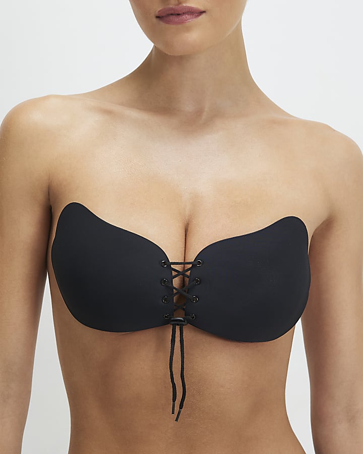 Black Stick On Push Up Bra
