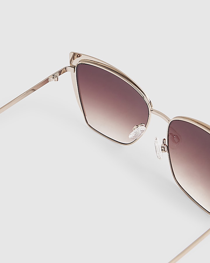 Gold Metal Monogram Sunglasses
