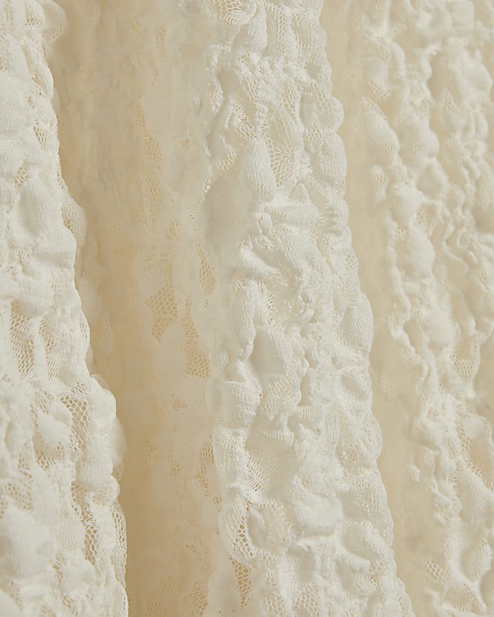 Petite Cream Lace Maxi Skirt