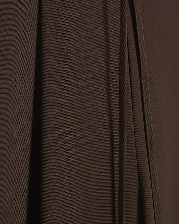 Brown Smart Slim Fit Twill Joggers