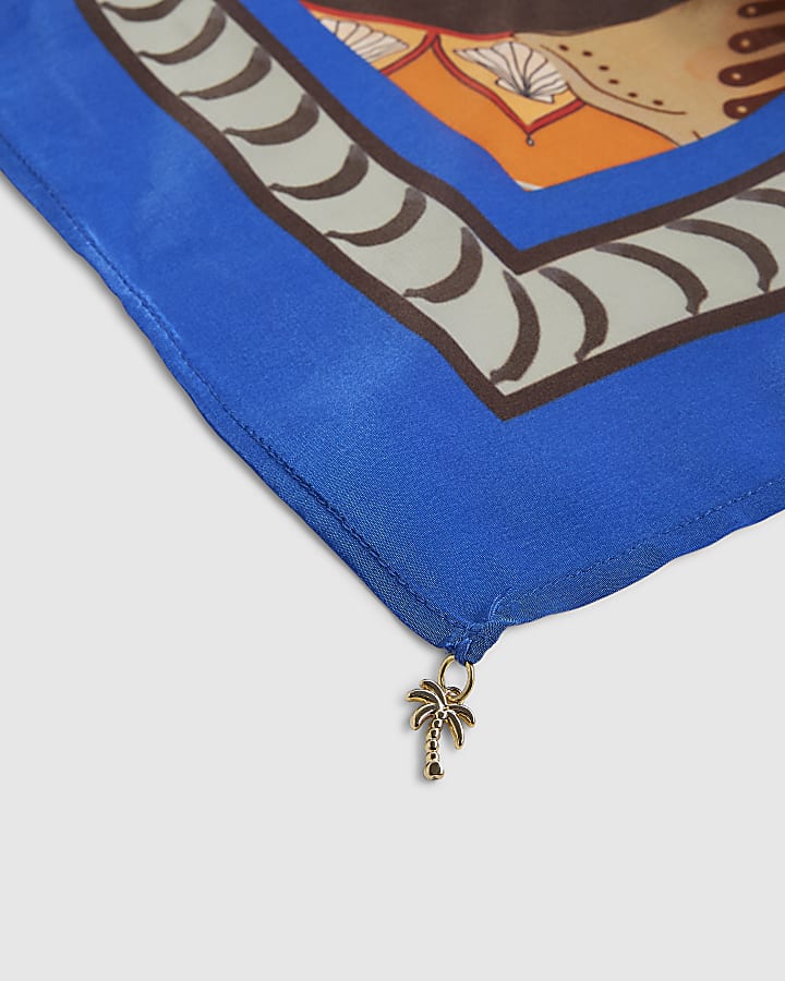 Brown Palm Print Scarf