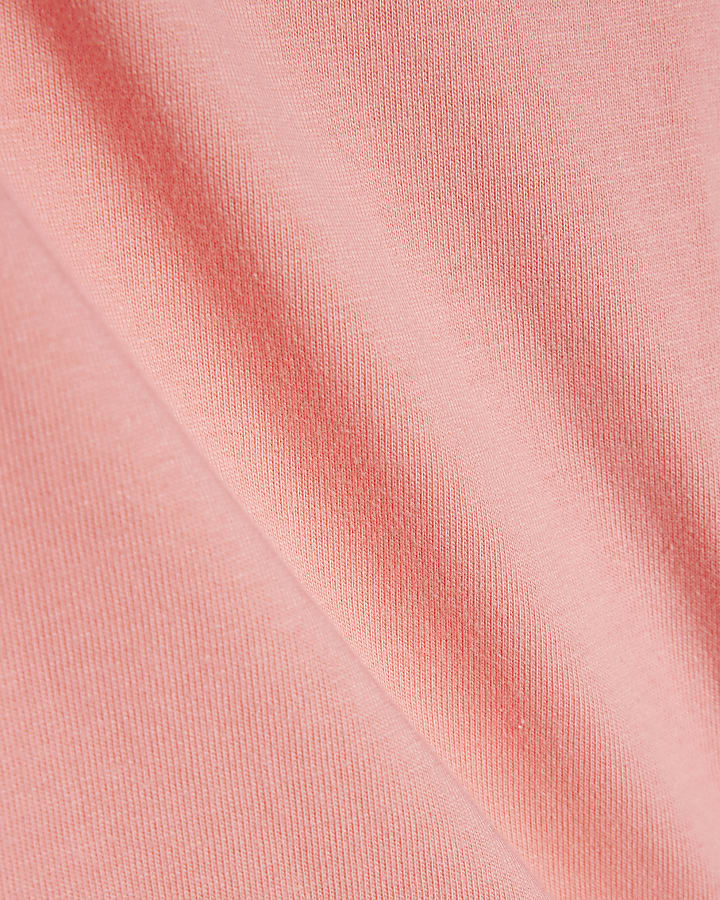 Orange Cotton Whipstitch Trim T-Shirt