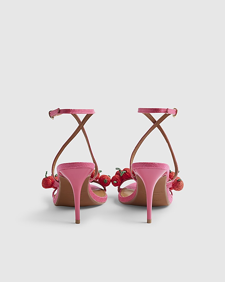 Pink Tomatoes Barely There Heeled Sandals