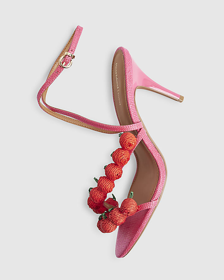 Pink Tomatoes Barely There Heeled Sandals