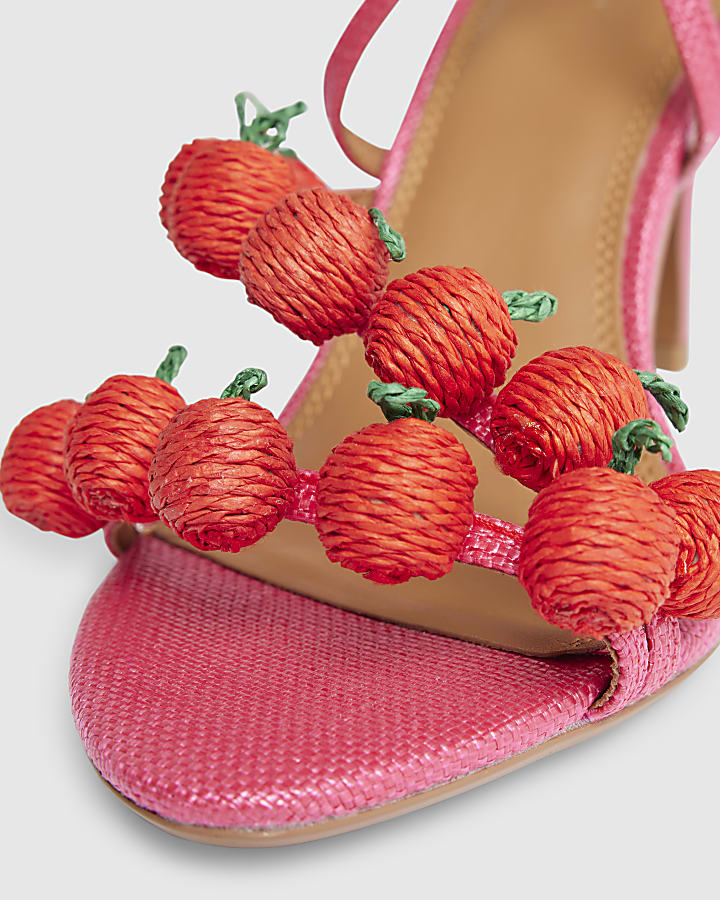 Pink Tomatoes Barely There Heeled Sandals