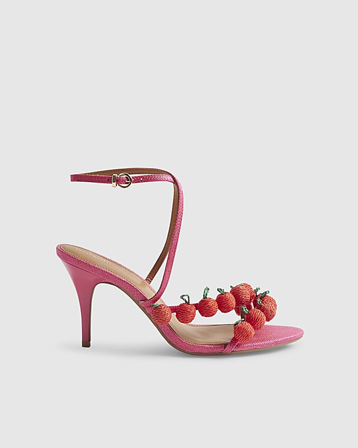 Pink Tomatoes Barely There Heeled Sandals