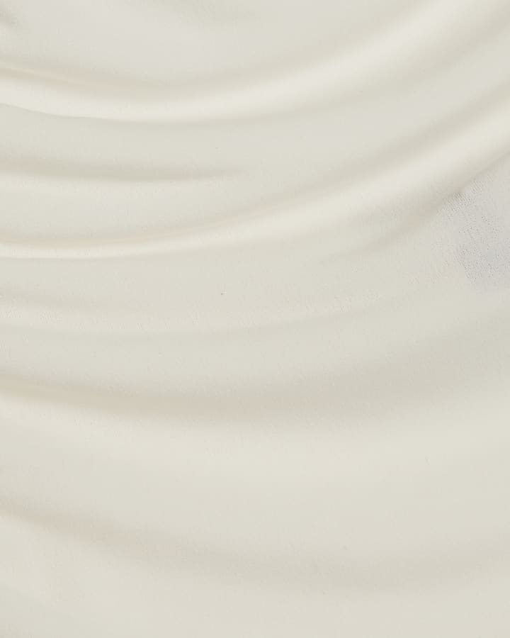 Cream Beaded Strap Cami Top
