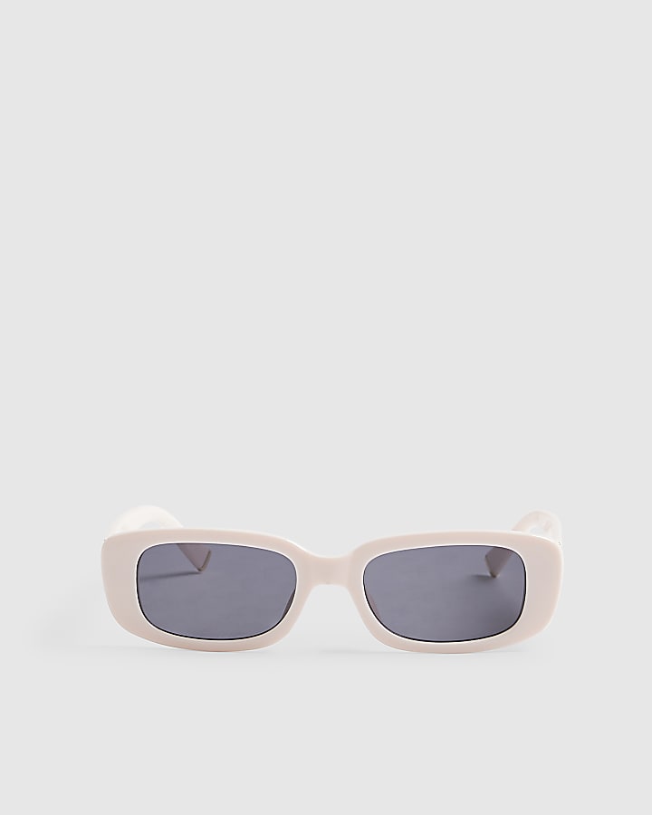 Pink Slim Rectangle Sunglasses