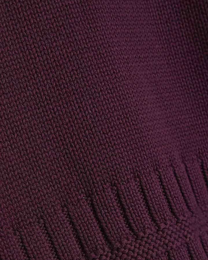 Burgundy Crew Neck Jumper