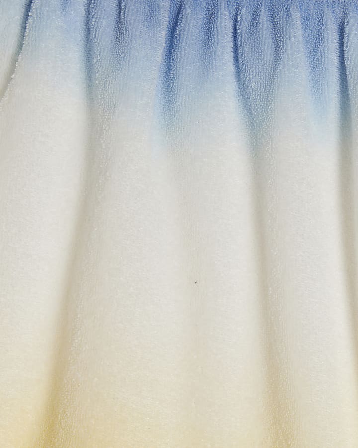 Blue Ombre Towelling Shorts