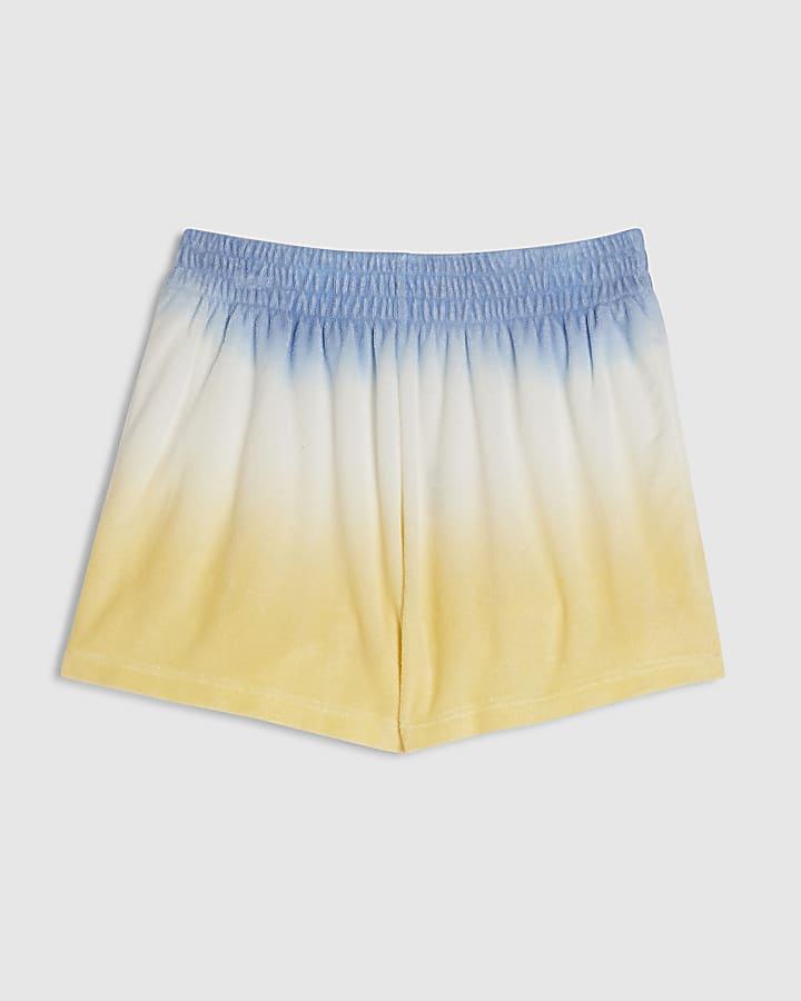 Blue Ombre Towelling Shorts