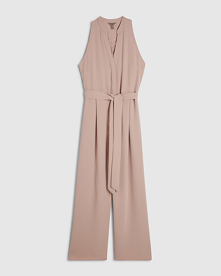 Pink 80s Wide Leg Jumpsuit