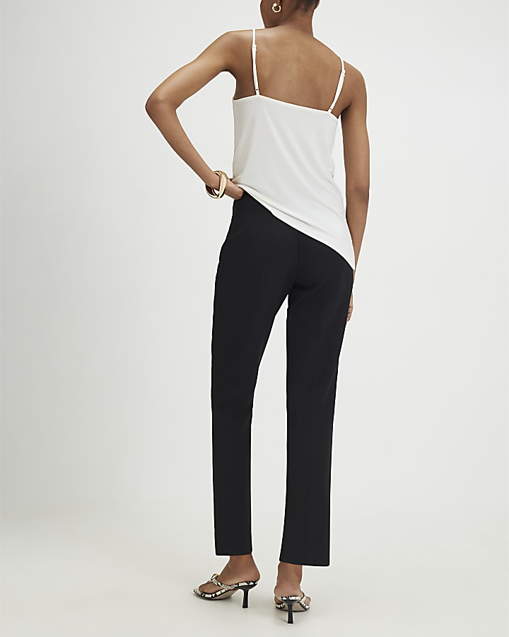 Black Tailored Cigarette Trousers
