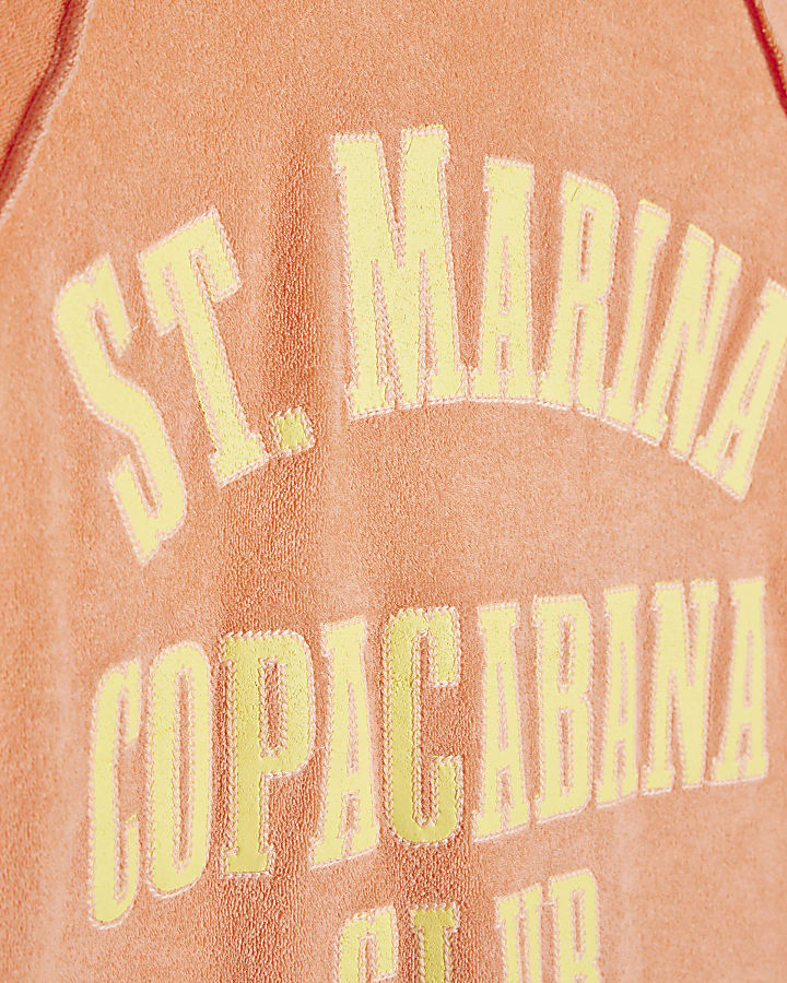 Orange Graphic Towelling T-Shirt