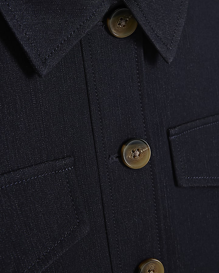 Denim Pocket Detail Cropped Jacket