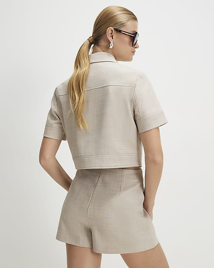 Beige Wrap Skort