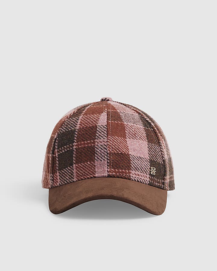 Pink Check Cap