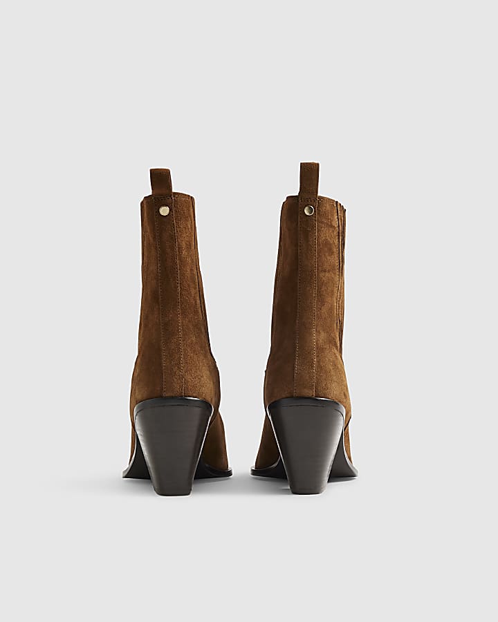 Brown Suede Ankle Boots
