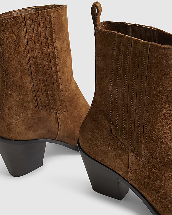 Brown Suede Ankle Boots