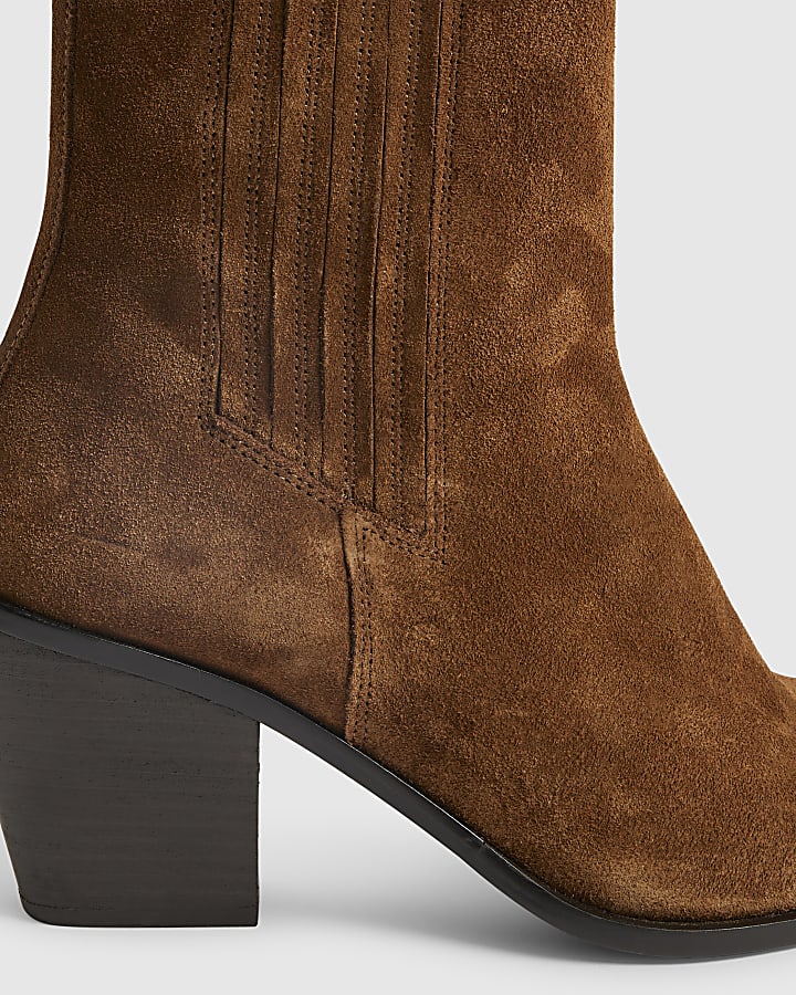 Brown Suede Ankle Boots