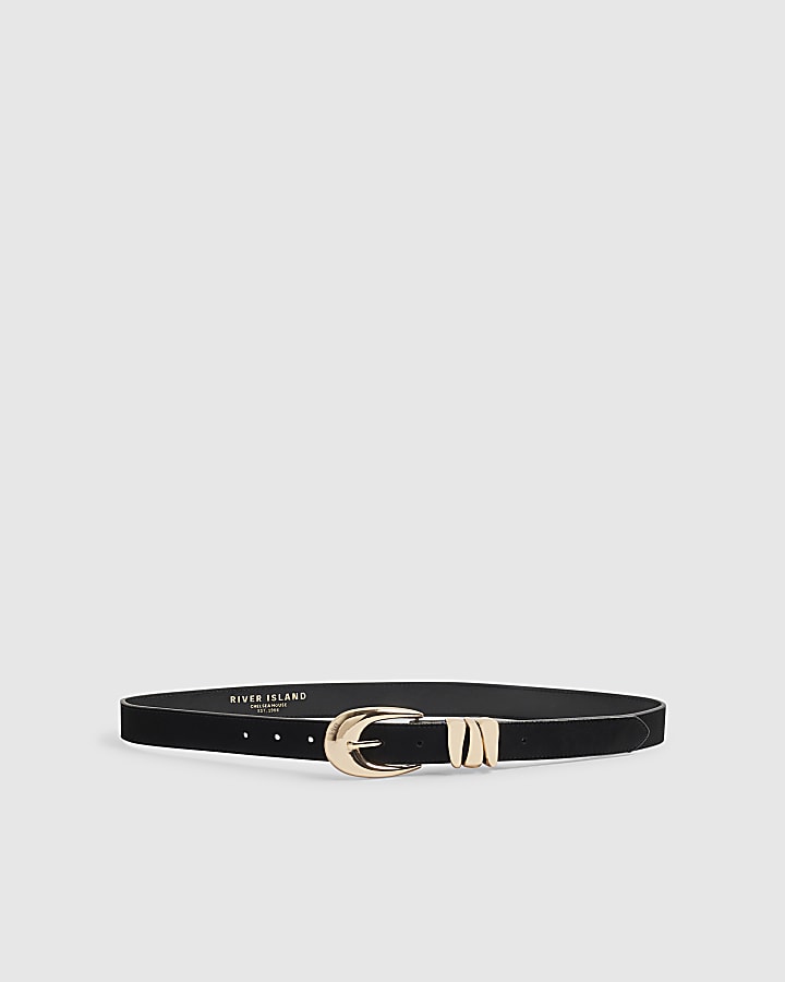 Black Suede Triple Keeper Belt