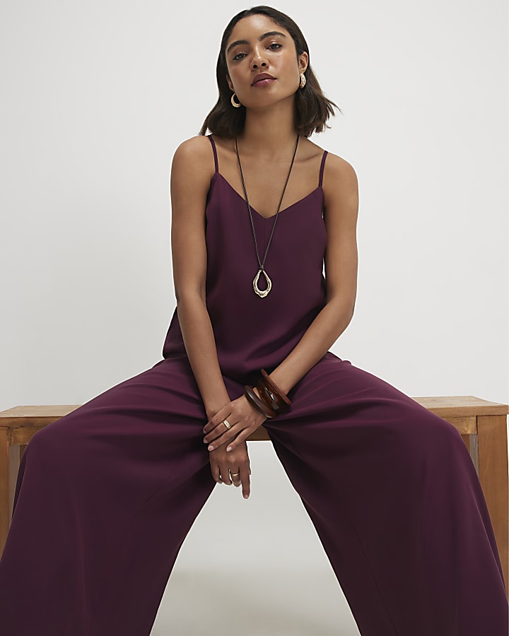 Red Cami Jumpsuit