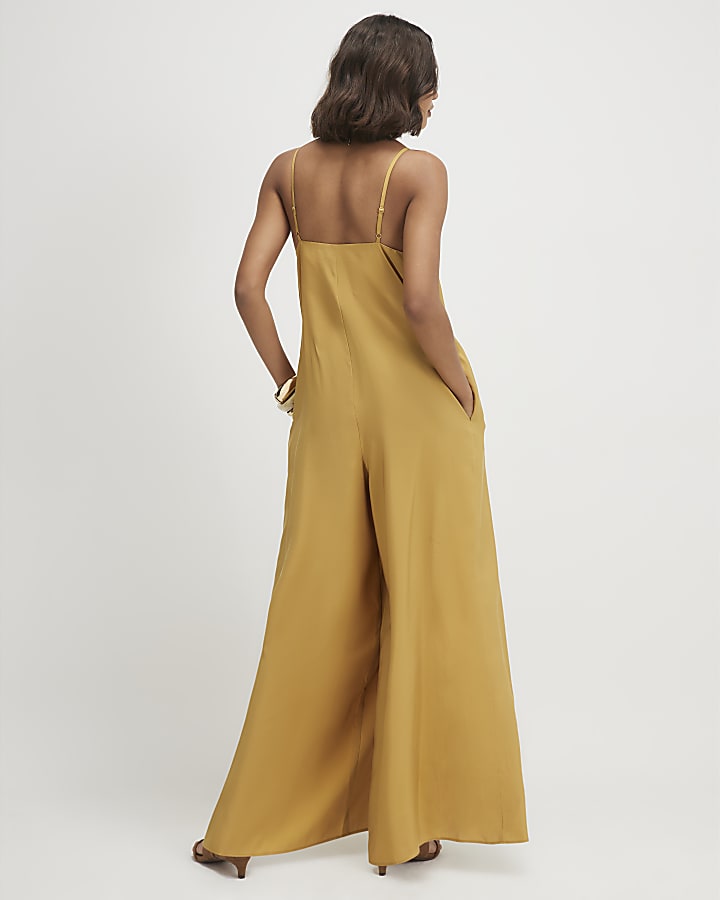 Yellow Modal Blend Cami Jumpsuit