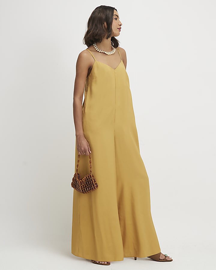 Yellow Modal Blend Cami Jumpsuit