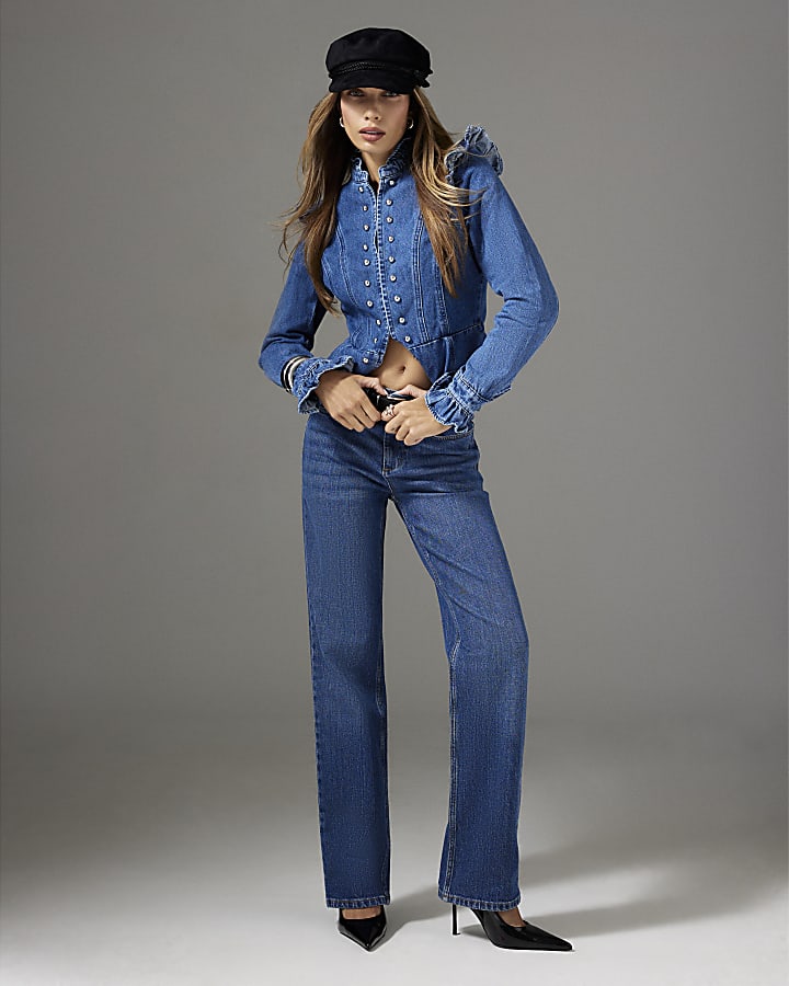 Blue Frill Victoriana Denim Jacket