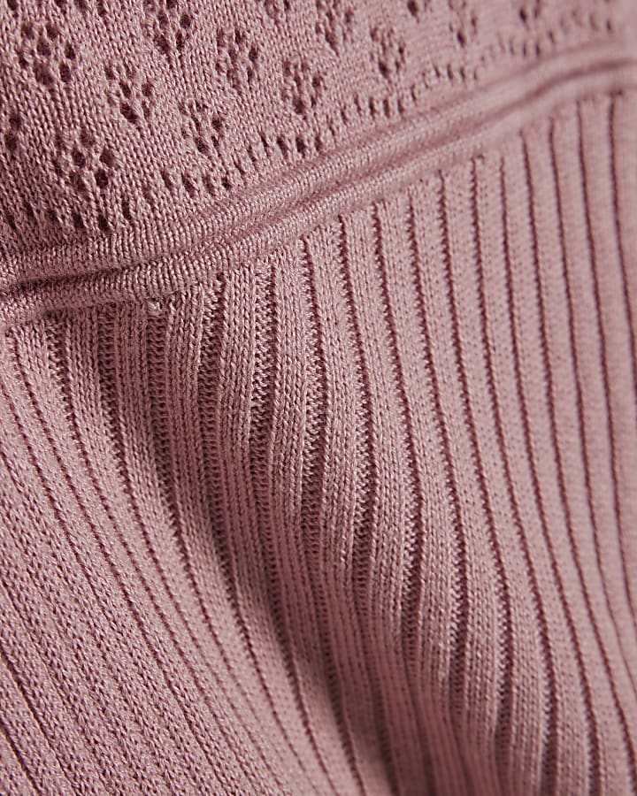 Pink Stitch Knit Top
