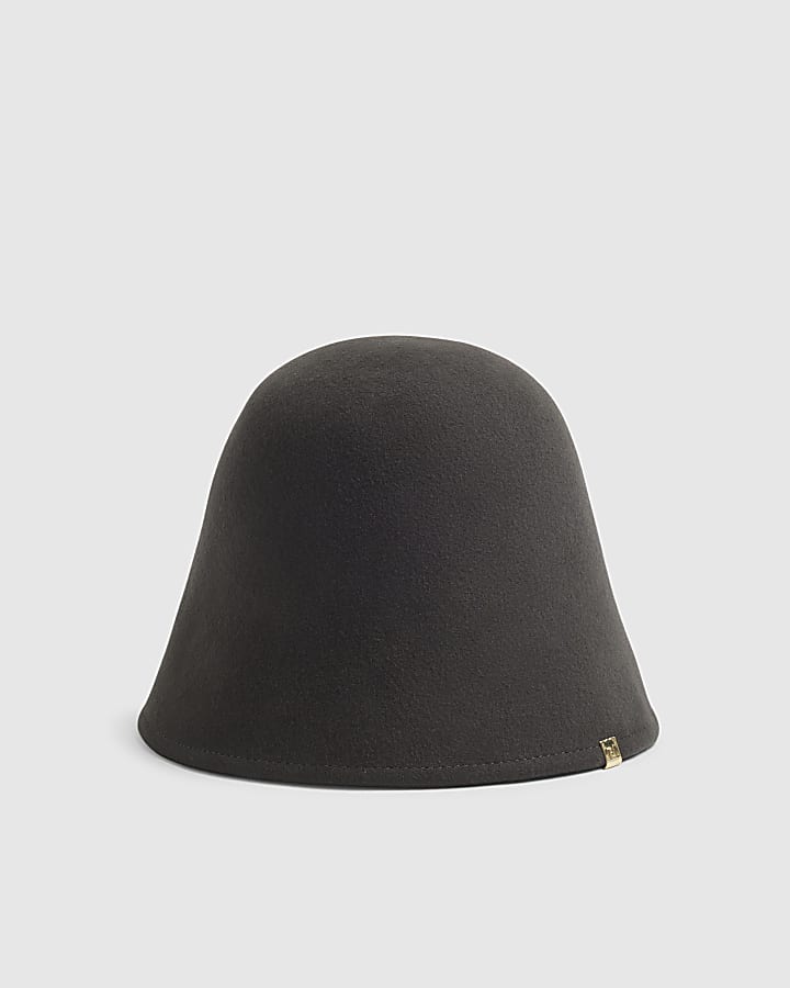 Grey Wool Felt Bucket Hat