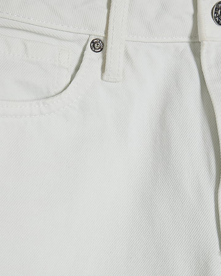 White 90s Slim Straight Leg Jeans