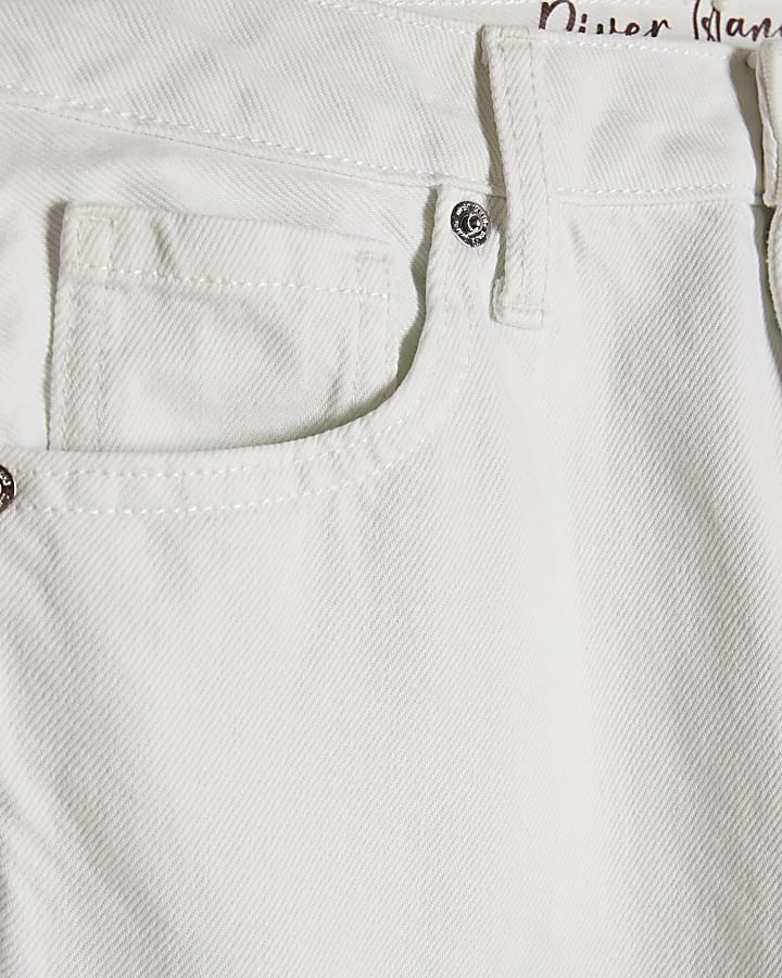 Petite White 90s Slim Straight Leg Jeans