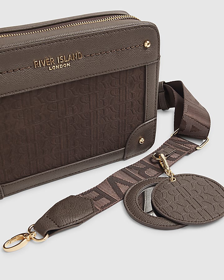 Brown RR Monogram Boxy Crossbody Bag