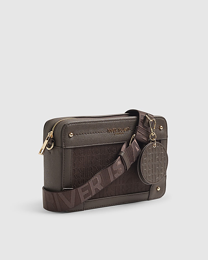 Brown RR Monogram Boxy Crossbody Bag