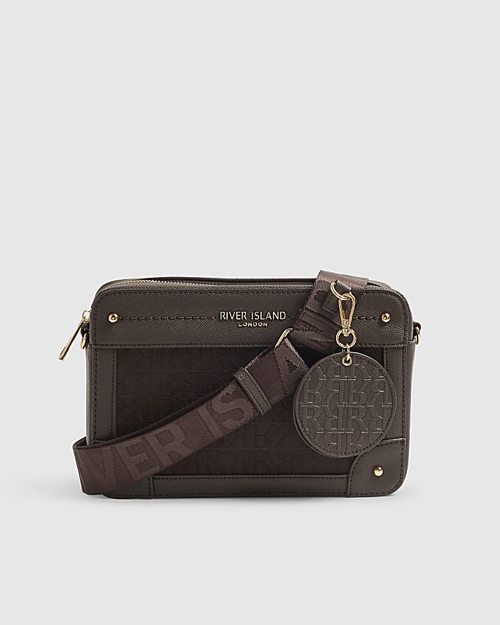 Brown RR Monogram Boxy Crossbody Bag