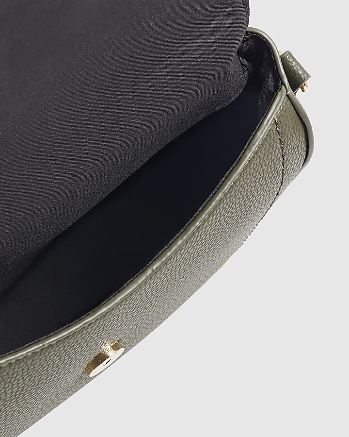 Khaki Zip Cross Body Bag