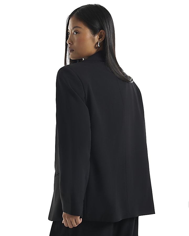 Petite Black Crepe Blazer